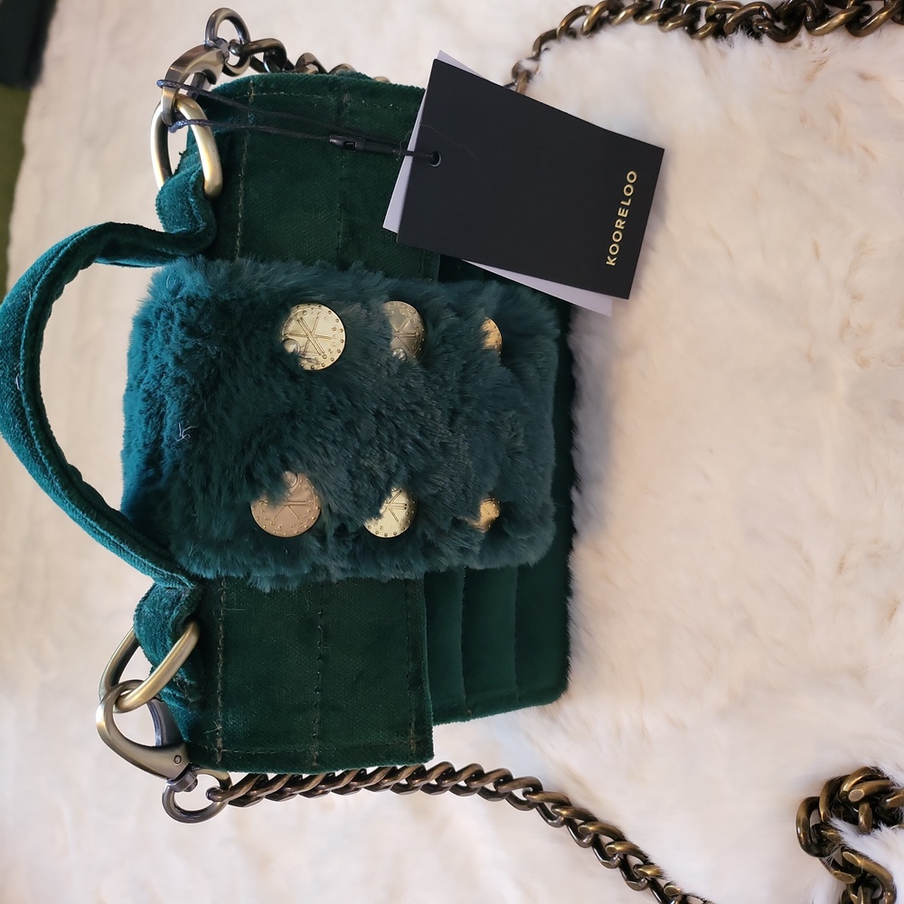 KOORELOO Velvet Petite Coin Crossbody Bag NWT